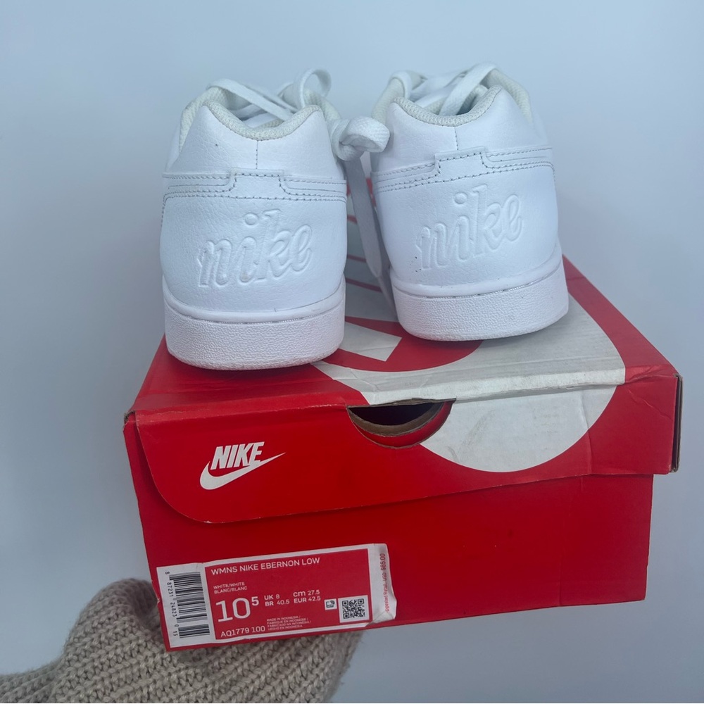 Nike Womens Ebernon Low White Size 10.5 - Picture 2 of 5